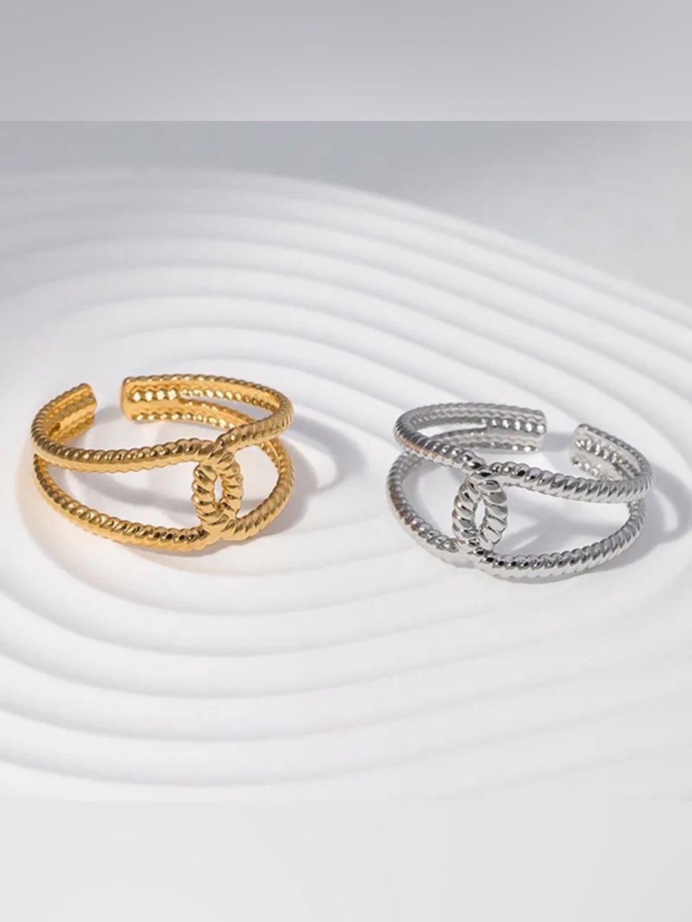 Adjustable Open Knot Ring | Gold PVD or Silver Stainless Steel